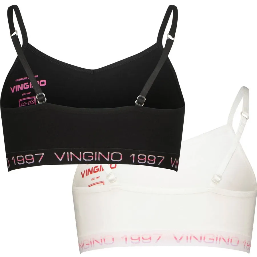 Vingino bh-top zwart/wit, foto 4