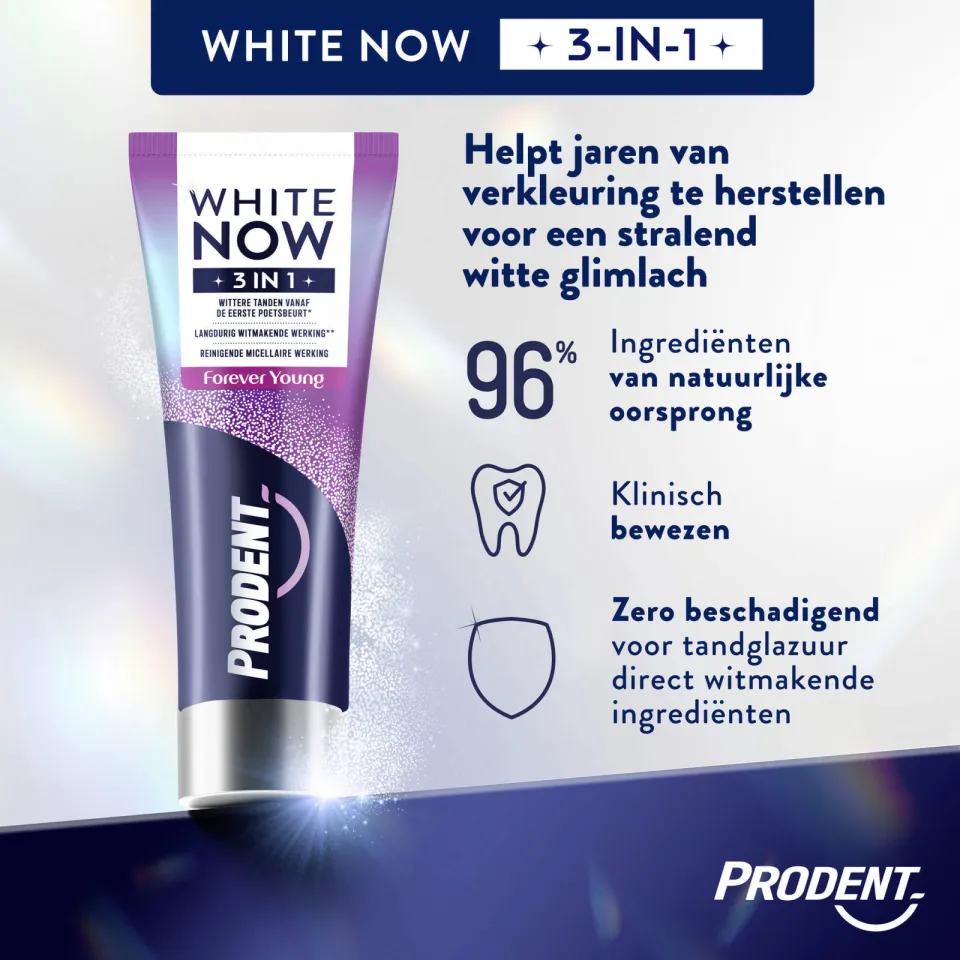 Prodent White Now 3-in-1 Forever Young tandpasta, foto 5