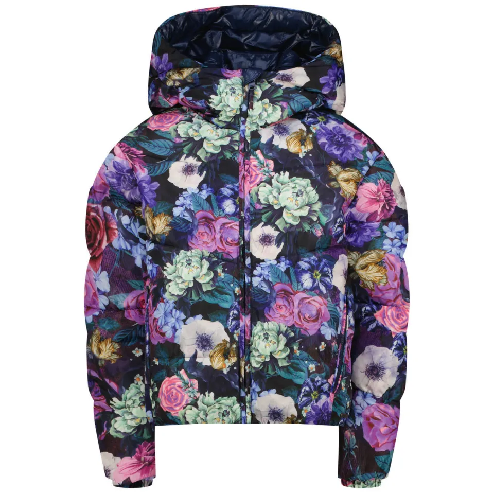 Vingino gewatteerde winterjas paars bloemenprint, foto 2