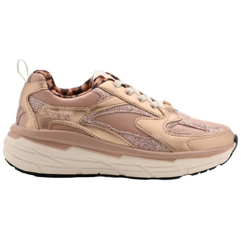 Replay sneakers - roze/goud