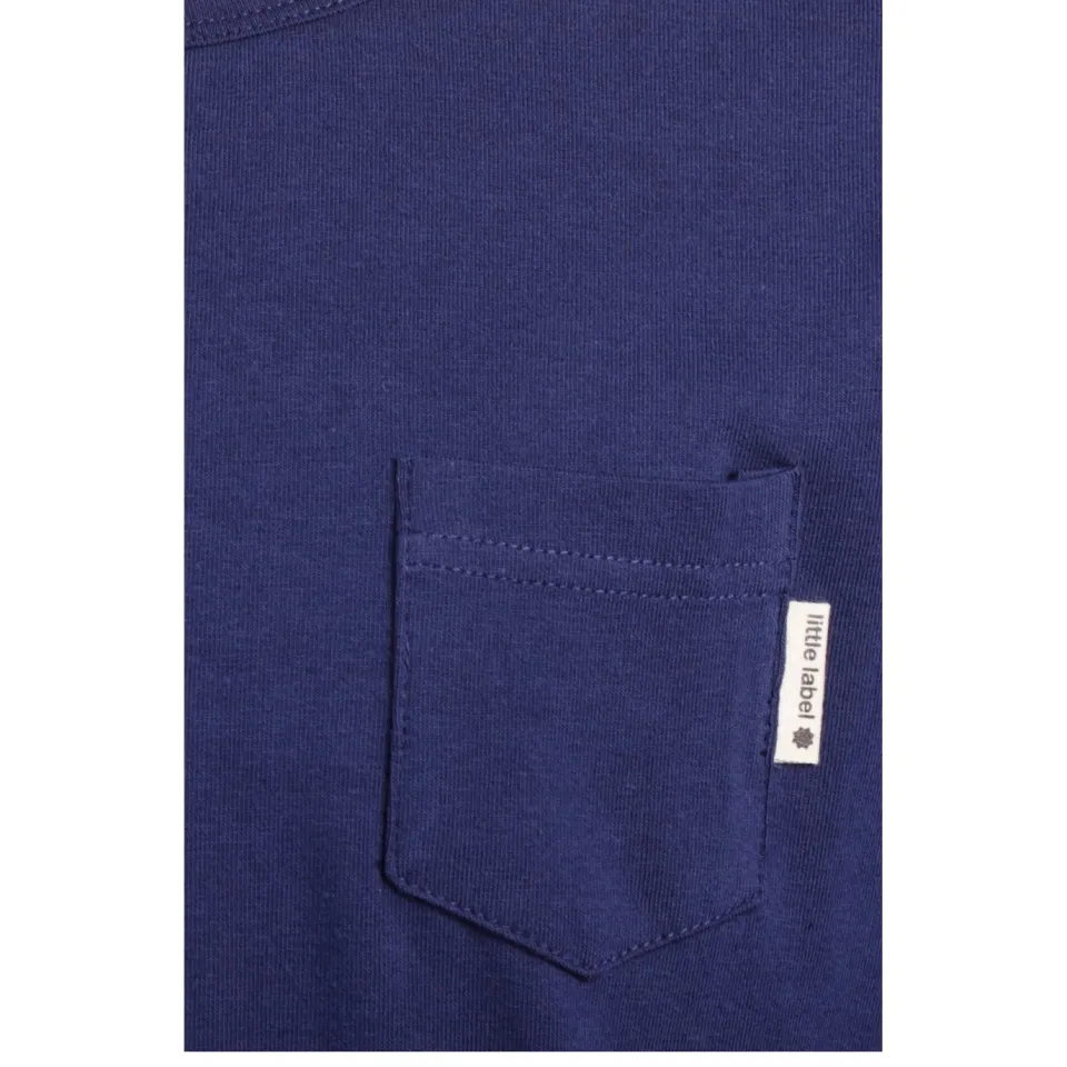 Little Label pyjama met geruite broek donkerblauw donkerblauw/wit, foto 3