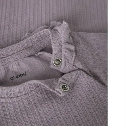 GUPPY BABY romper met ruches - lichtpaars Meisjes Stretchkatoen Ronde hals, foto 3