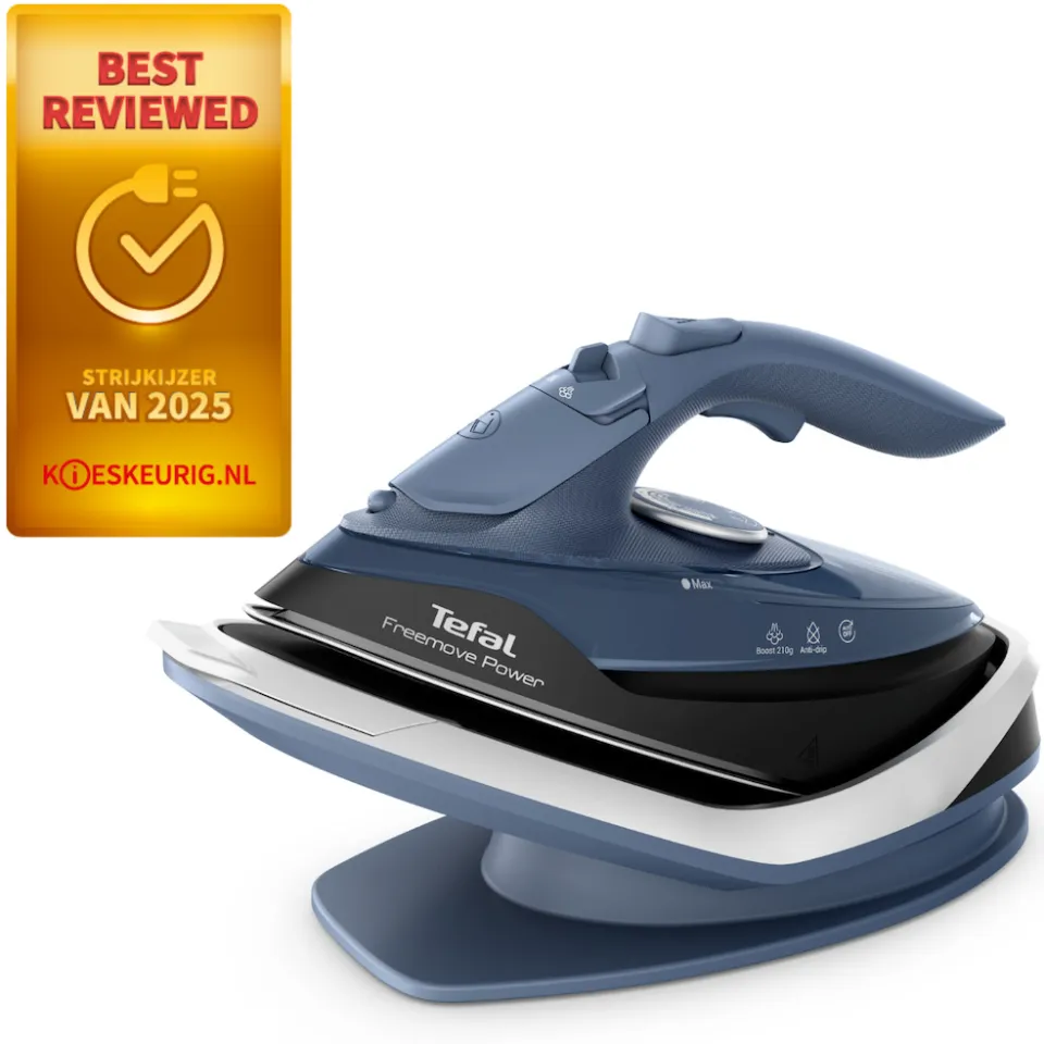 Tefal FV6675 Freemove Power snoerloos strijkijzer blauw, foto 3