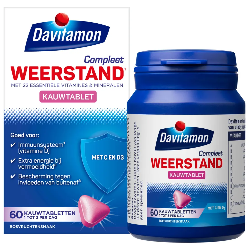 Davitamon Compleet Weerstand kauwvitamines bosvrucht, foto 3