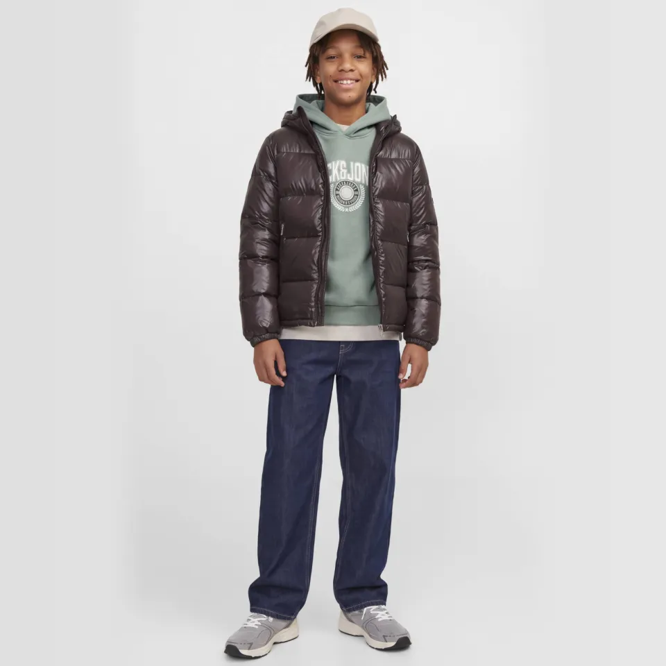 Jack & Jones JUNIOR hoodie met logo - groen, foto 6