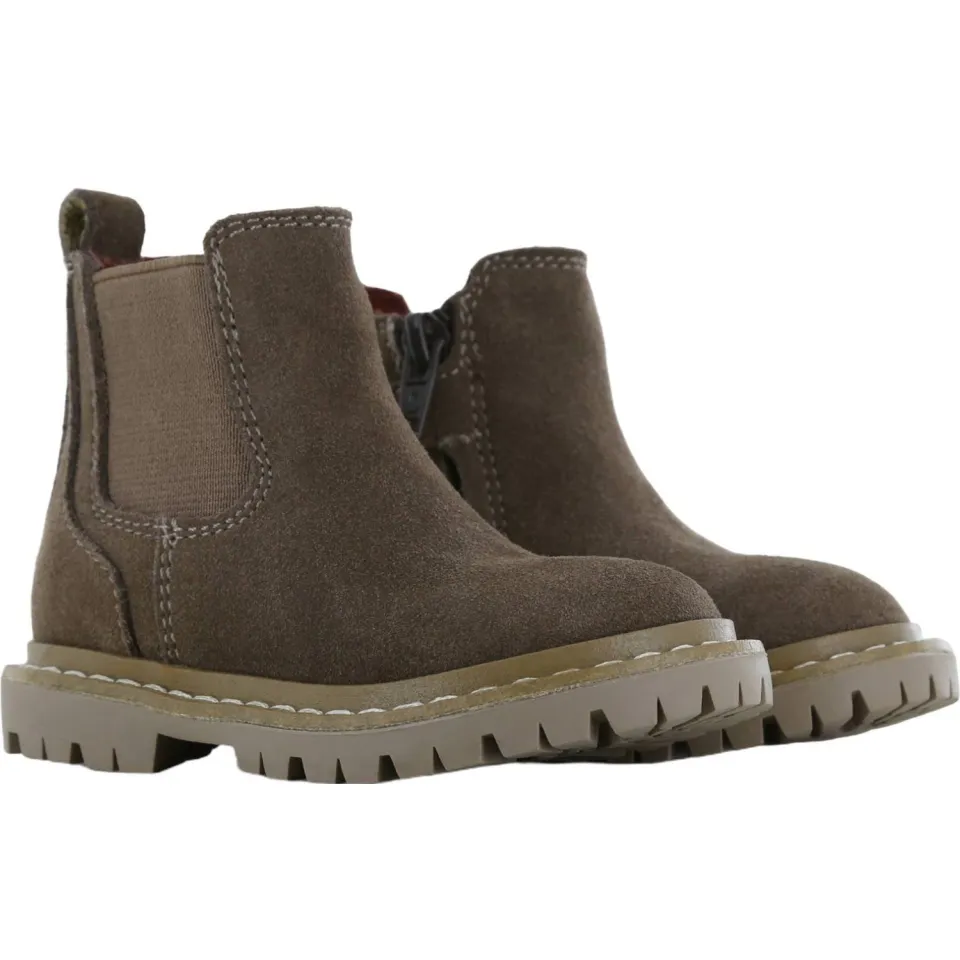 Shoesme suède enkelboots met profielzool - kaki, foto 2