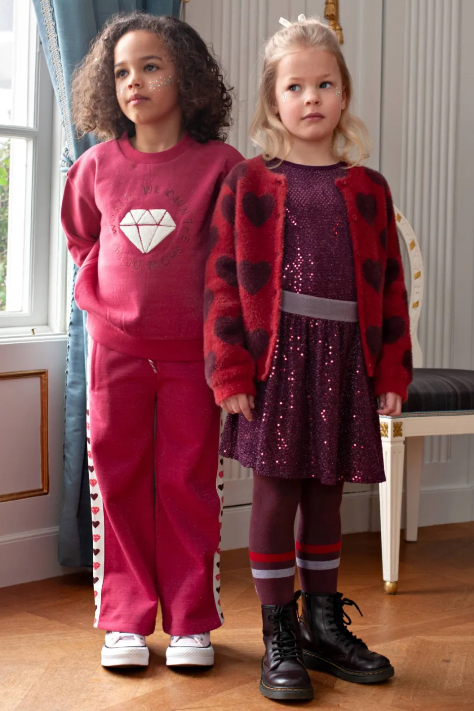 Jubel Daily Princess wide leg joggingbroek roze/wit, foto 5