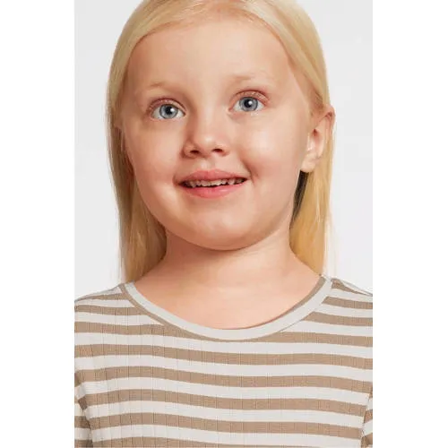 NAME IT KIDS NKFSURAJA gestreepte longsleeve beige, foto 4