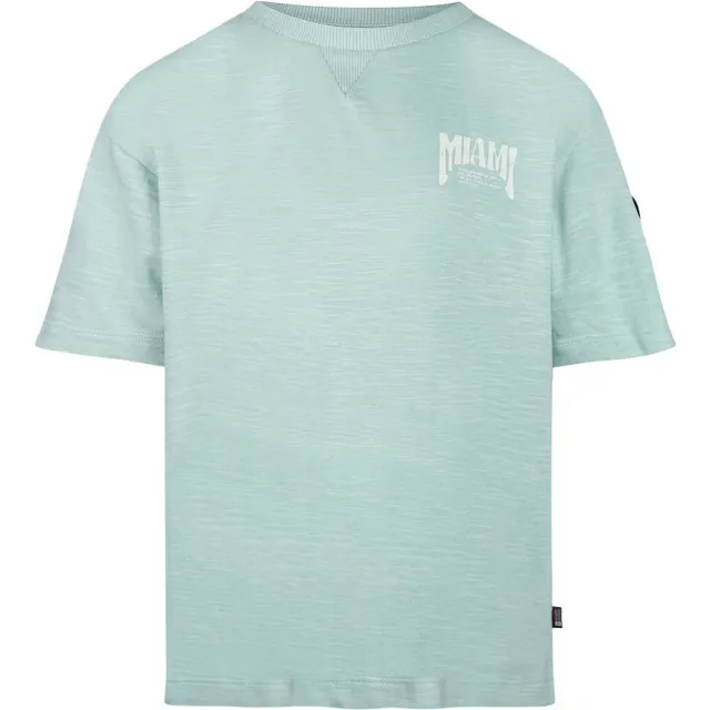 No Way Monday T-shirt met backprint lichtblauw, foto 2