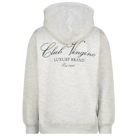 Vingino hoodie met backprint en tekst - lichtgrijs Sweater Backprint lichtgrijs melange, foto 2