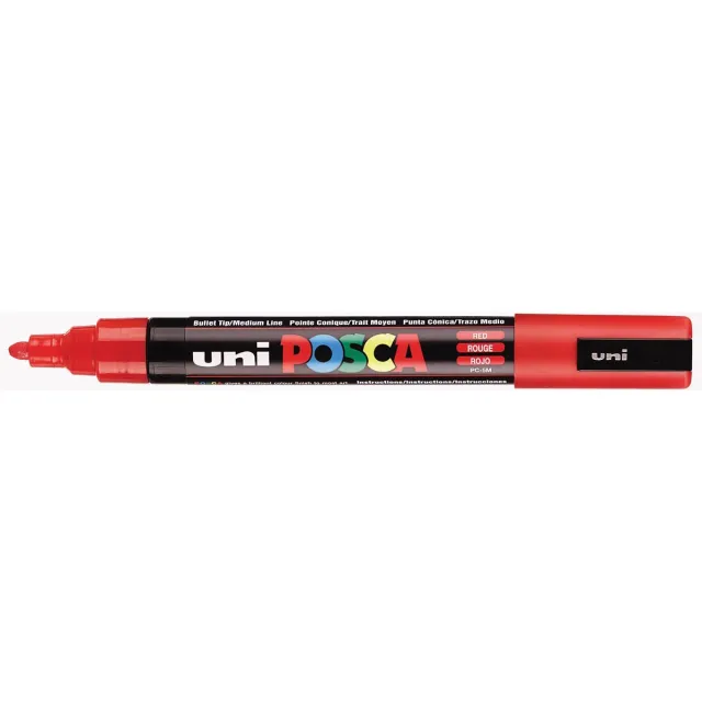 Posca marker met conische punt schrijfdikte medium rood