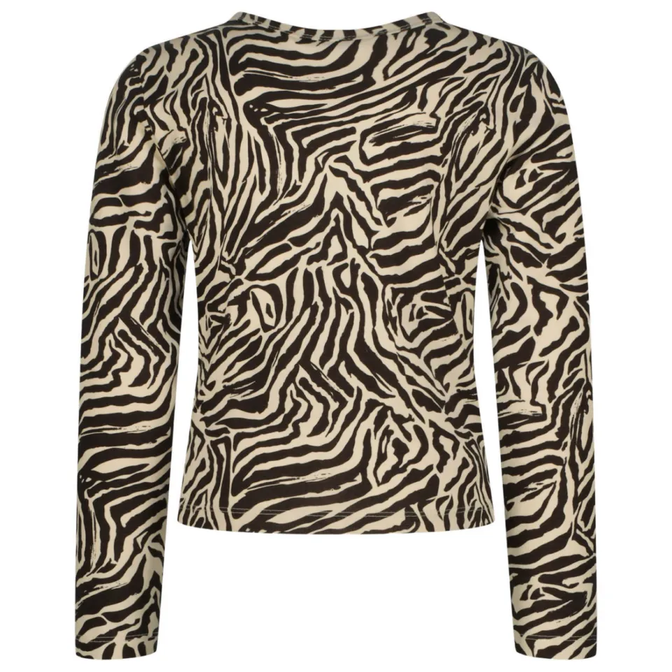 Raizzed longsleeve met print bruin, foto 4