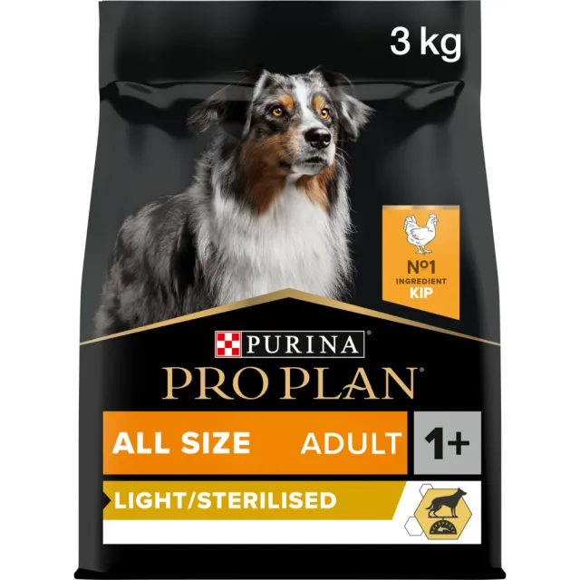 Pro Plan Hondenvoer Droog Adult All Sizes Light Sterilised Kip 3 kg