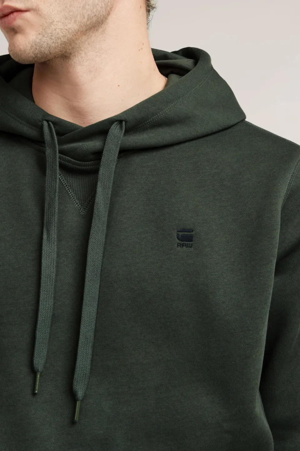 G-Star hoodie Premium Core met logo graphite donkergroen, foto 4