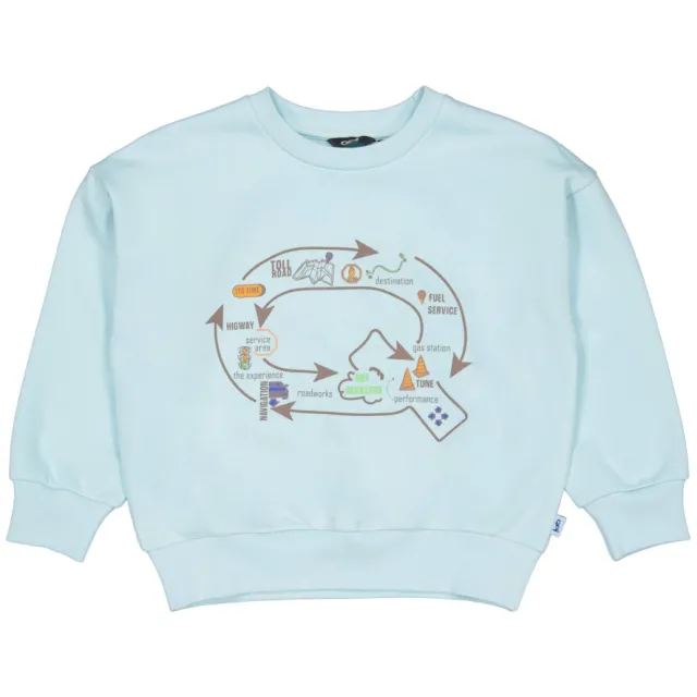 QPI sweater met print - lichtblauw