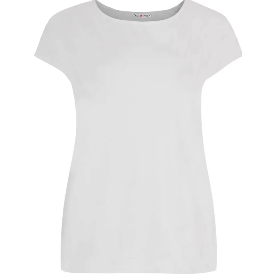 Yoek COTTON T-shirt kapmouwen wit, foto 3