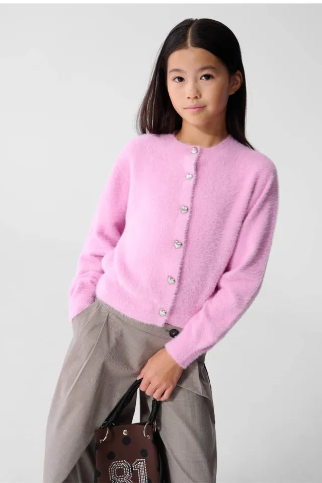 Shoeby gebreid vest - roze