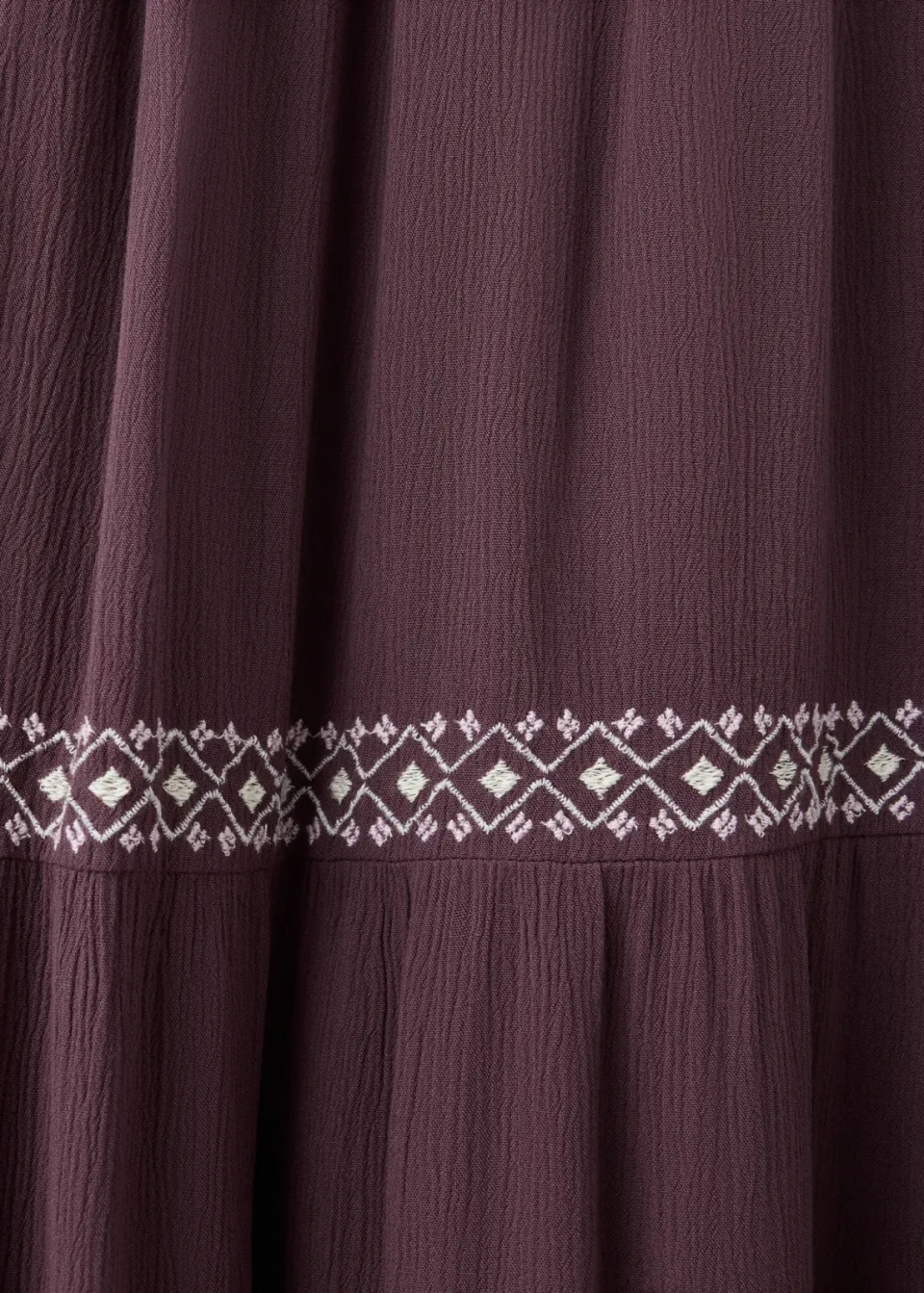 Mango TEEN maxi rok met borduursels aubergine, foto 6