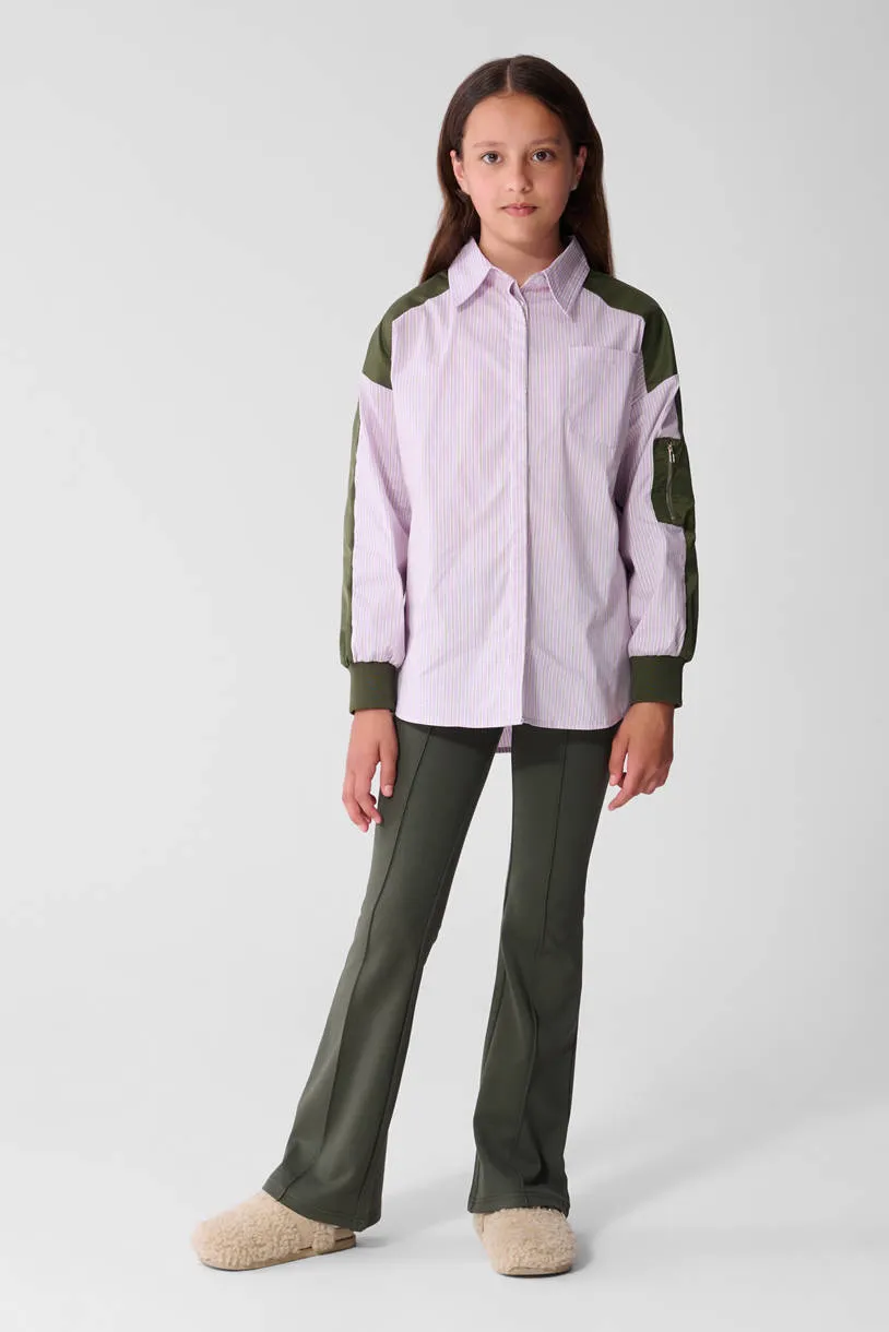 Shoeby blouse lichtroze Lichtroze/wit/groen