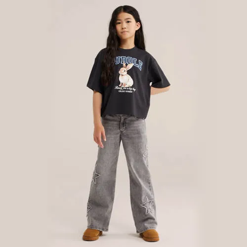 WE Fashion t-shirt met print antraciet, foto 3