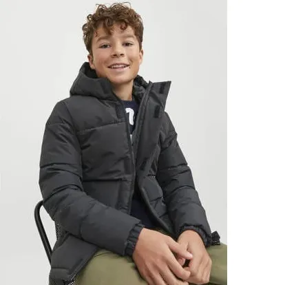 Jack & Jones Junior gewatteerde winterjas JCOSPEED zwart, foto 3