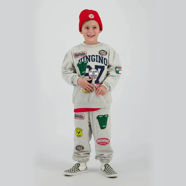 Vingino Santage joggingbroek grijs melange
