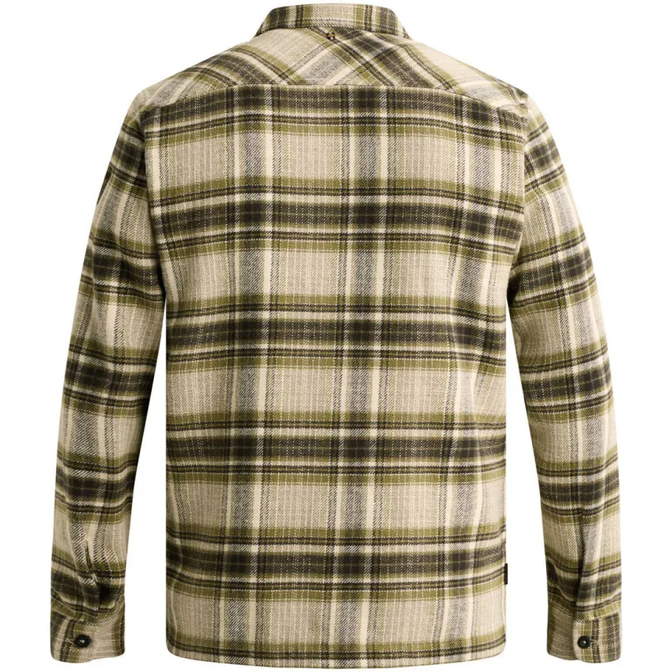 PME Legend regular fit geruit overshirt - loden groen, foto 5
