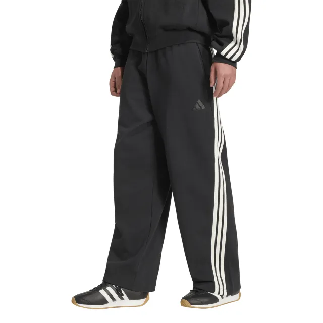 Adidas Kit 3-Stripes Wide Joggers joggingbroek zwart Black