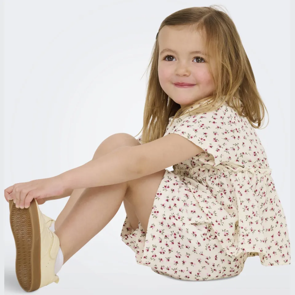 Only Mini gebloemde casual short ecru, foto 5