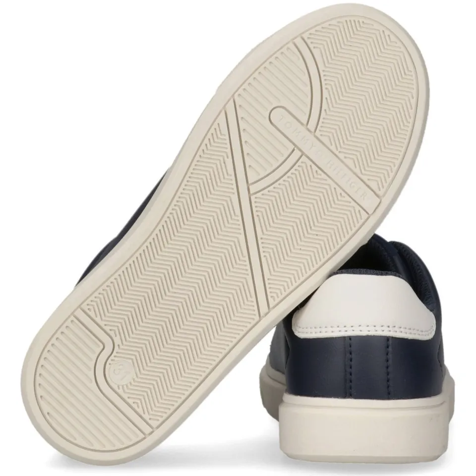 Tommy Hilfiger imitatieleren sneakers - donkerblauw, foto 4