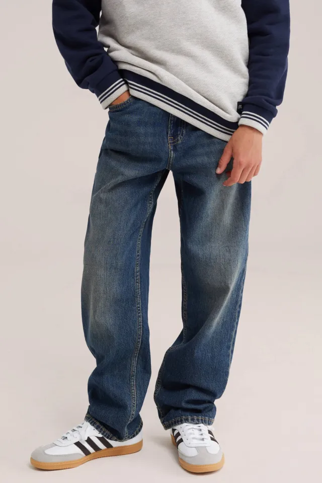 WE Fashion Blue Ridge loose fit jeans - donkerblauw, foto 3