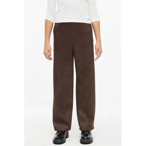 S.Oliver wide leg pantalon donkerbruin, foto 5