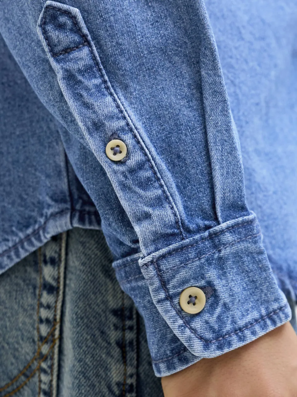 Jack & Jones JUNIOR denim overhemd medium blue denim, foto 6