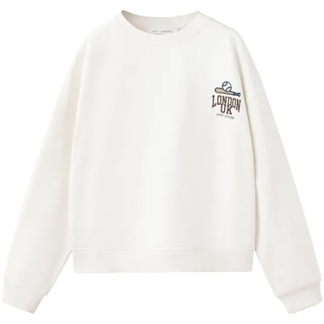 Mango Kids sweater met backprint - beige Lichtbeige