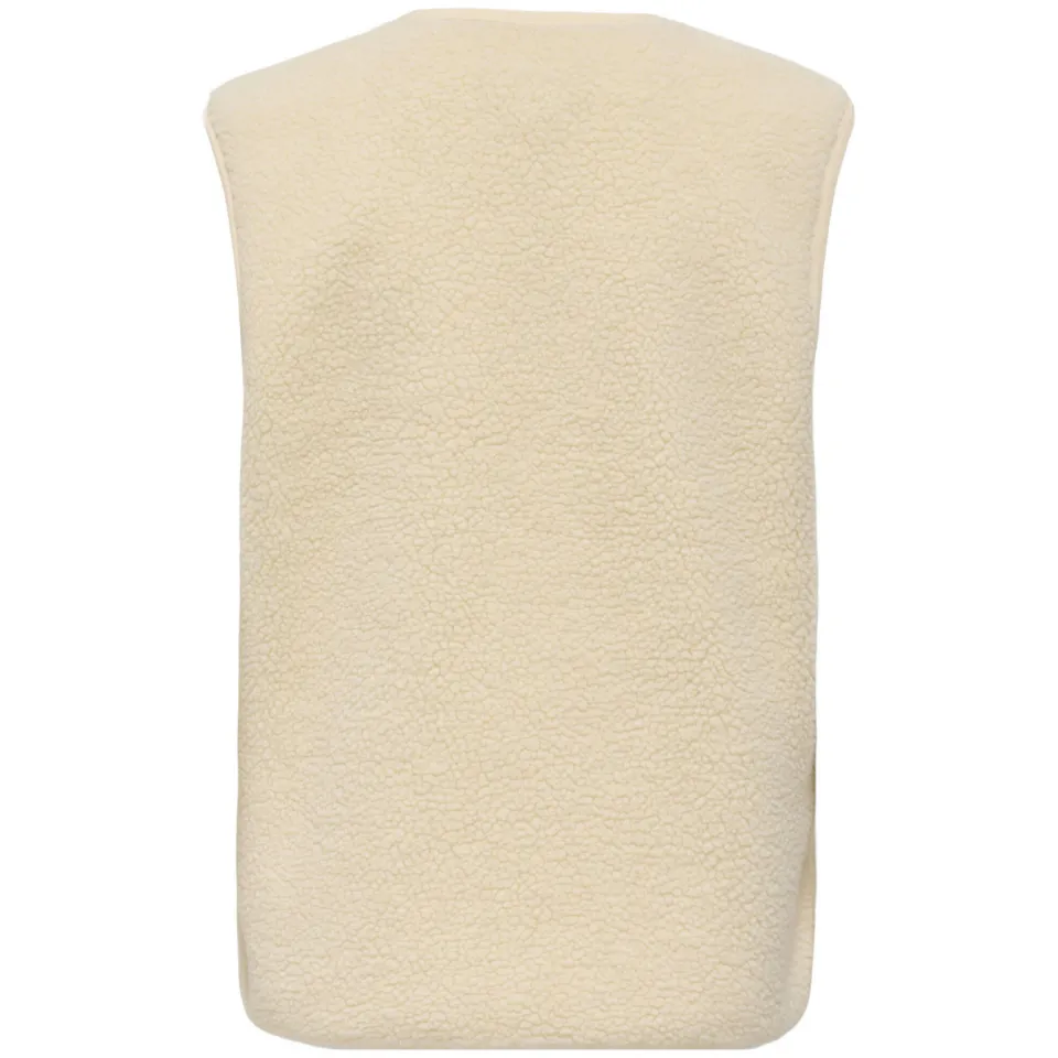 KIDS ONLY GIRL teddy gilet ecru Effen | Gilet van ONLY, foto 2