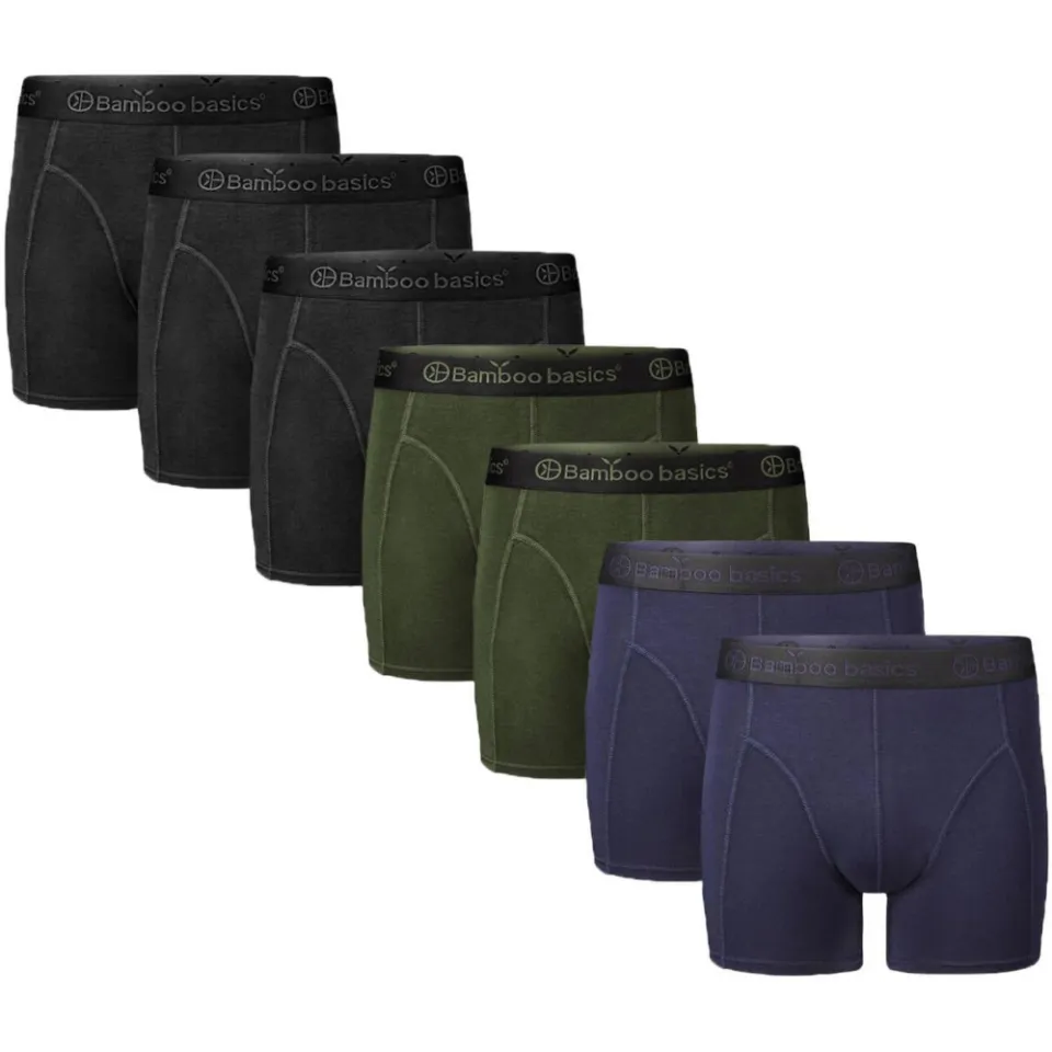 Bamboo Basics boxershort Rico met bamboe (set van 7) zwart/donkerblauw/groen, foto 3