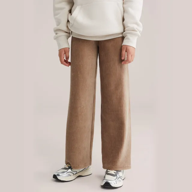 WE Fashion fluwelen loose casual broek bruin, foto 3