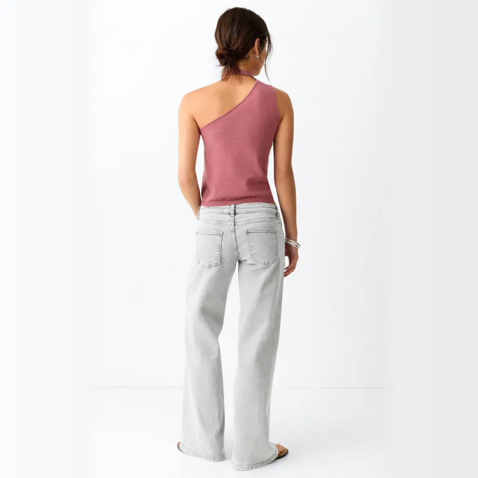 Mango TEEN wide leg jeans met studs - grijs, foto 4