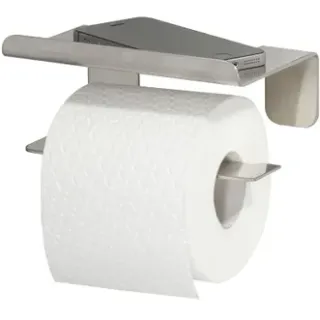 Tiger Colar toiletrolhouder met planchet RVS geborsteld