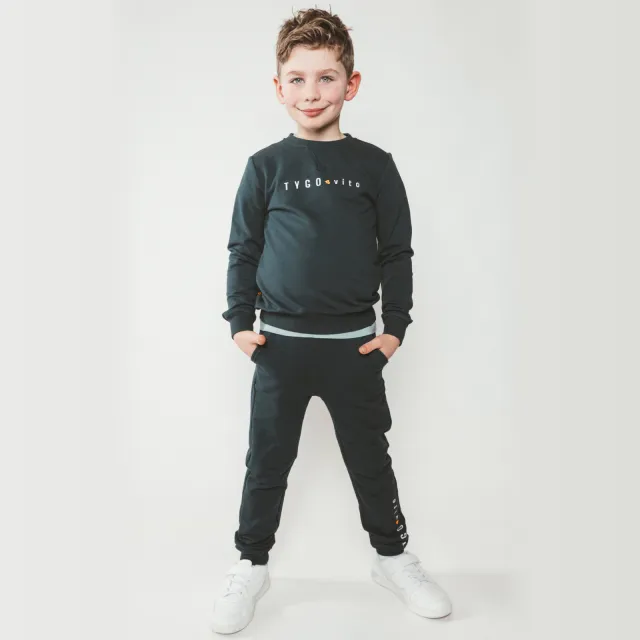 TYGO & vito sweater donkergroen