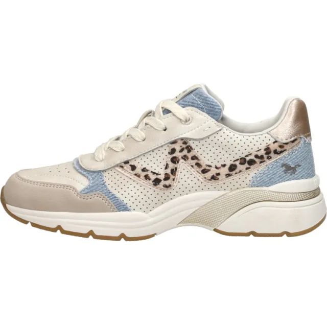 Mustang lage sneakers beige, foto 2