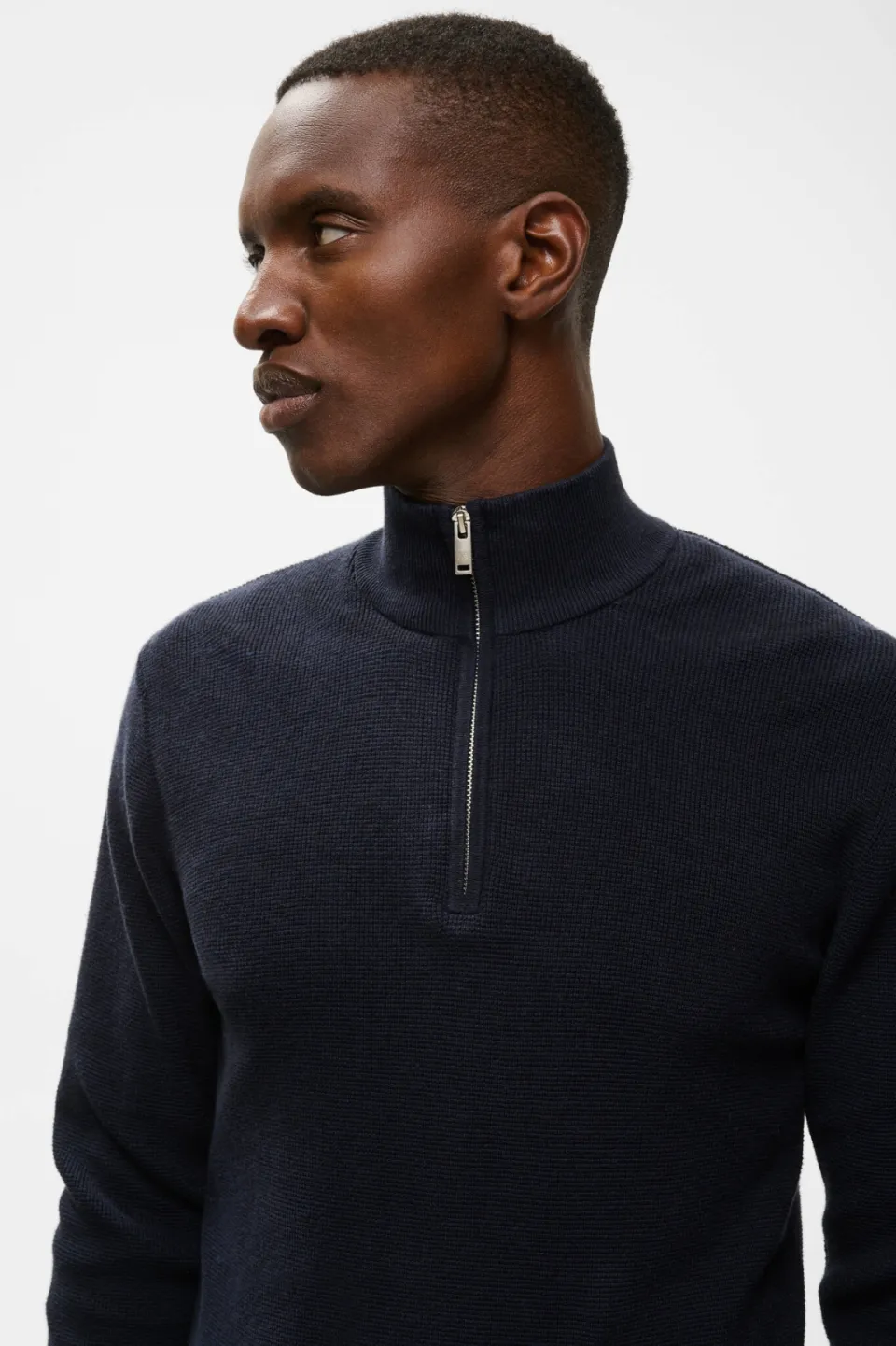 Matinique regular fit gebreide trui - donkerblauw, foto 4