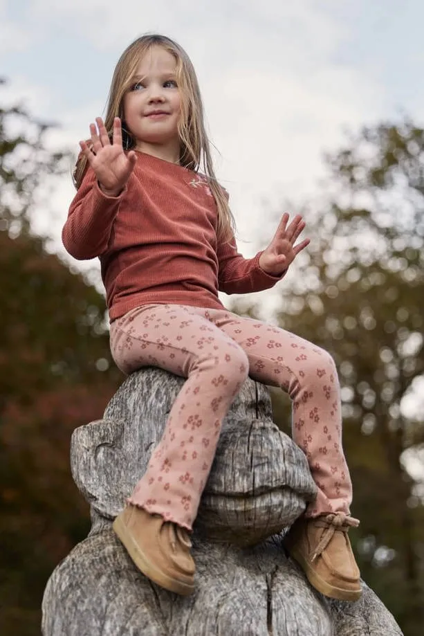 Little Dutch gebloemde flared broek roze