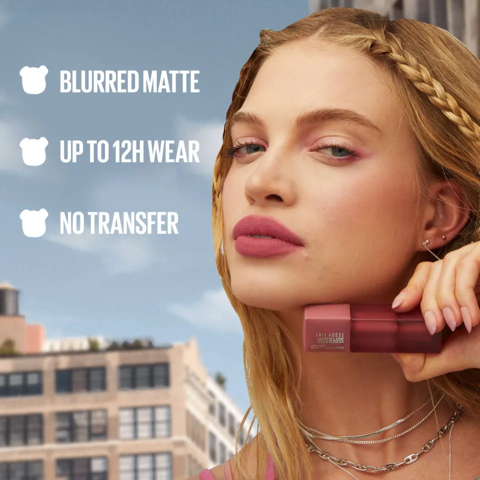Maybelline New York SuperStay Teddy Tint lippenstift 10 Current Mood roze, foto 5