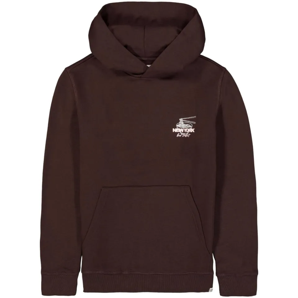 Garcia rechtvallende hoodie met backprint - donkerbruin, foto 4