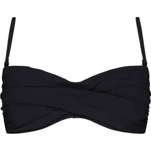 Barts Bandeau-bikini met rimpelingen model 'Solid' Zwart