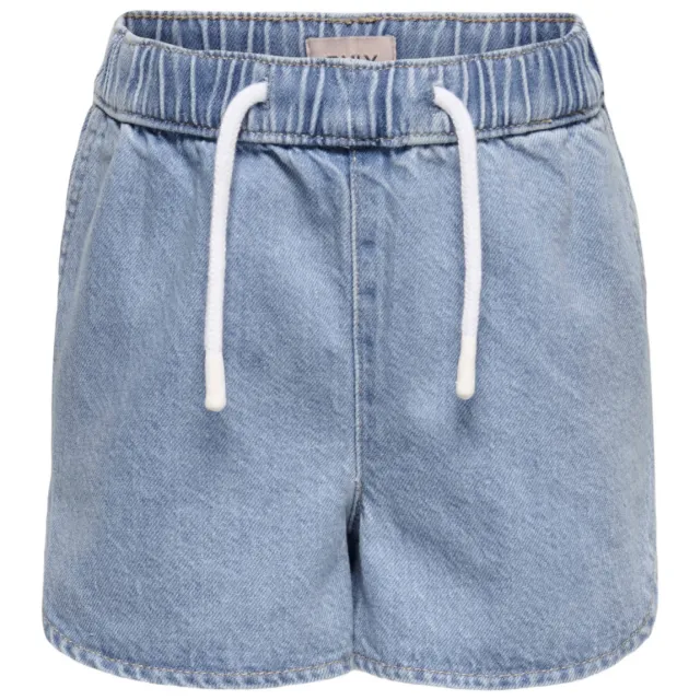 Only relaxed jeansshort lichtblauw Light blue denim