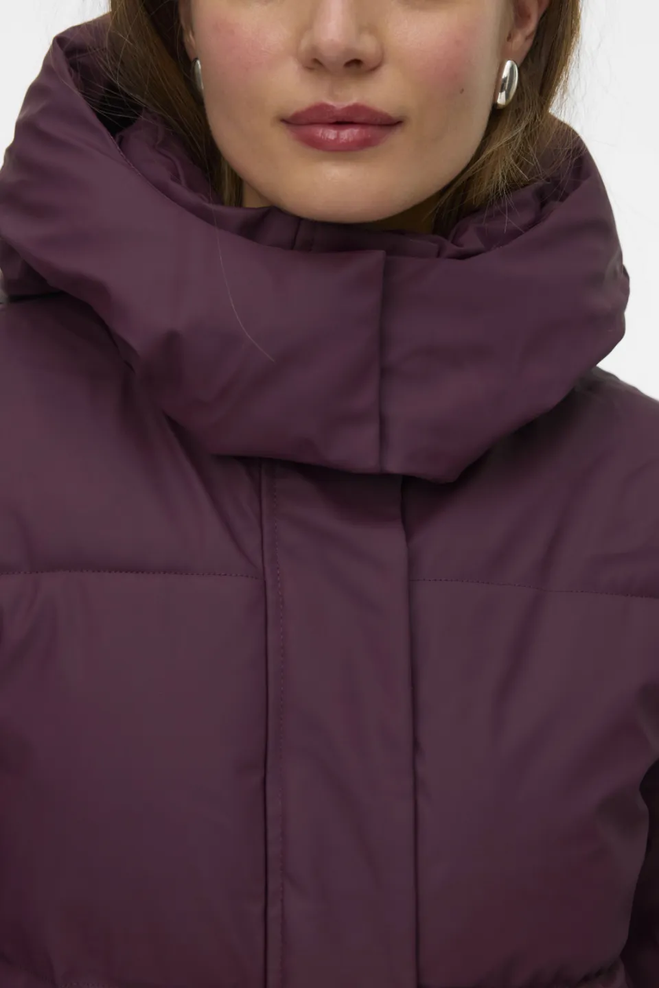 Vero Moda VMGRETAKYLIE gewatteerde jas donkerpaars, foto 5