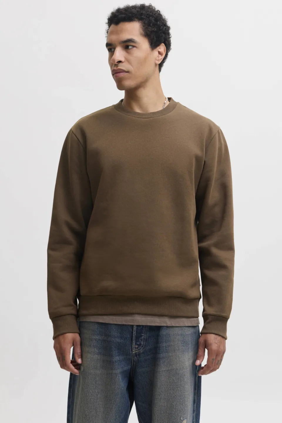 Jack & Jones ESSENTIALS relaxed fit sweater - bruin Cocoa