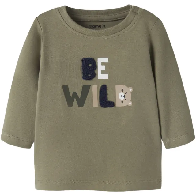 NAME IT BABY longsleeve met print groen